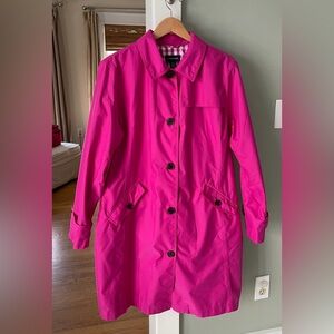 Lands End Women’s Pink Trench Coat - XL